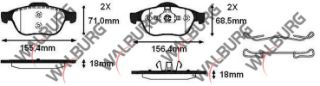 FREN BALATA ÖN RENAULT LAGUNA II 1.6İ 16V 16 JANT 2001-2007/ LAGUNA II 1.8İ 16V 16 JANT 2001-2007/ LAGUNA II 2.0İ 16V 17 JANT 2001-2007 / LAGUNA II 1.9 DCI 17 JANT 2001-2007 resmi