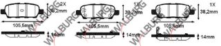 FREN BALATA ARKA NİSSAN QASHQAI 1.5 DCI 2007-2014/ QASHQAI 1.6İ 2007-2014/ QASHQAI 2.0 DCI 2007-2014/ X-TRAİL 2.0 DCI 2007-2013/  X-TRAİL 2.0İ 2007-2013/RENAULT KOLEOS 2.0 DCI 2008-2014 resmi