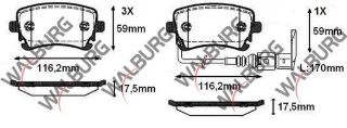 FREN BALATA ARKA FISLI VOLKSWAGEN TRANSPORTER V (7HA,7HH,7EA,7EH) 1.9 TDI 2003-2011/ TRANSPORTER V (7HA,7HH,7EA,7EH) 2.5 TDI 2003-2011 resmi