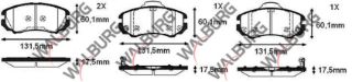 FREN BALATA ÖN İKAZLI HYUNDAİ SONATA IV 2.0İ 2001-2004/ SONATA IV 2.7İ V6 2001-2004/ TUCSON 2.0 CRDI 2004-2010/ ELANTRA 1.6İ 2001-2007/ ELANTRA 2.0 CRDI 2001-2007/ KİA SPORTAGE 2.0 CRDI 2004-2010 resmi