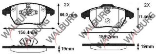 FREN BALATA ÖN PEUGEOT 307 (3A/C) 2.0İ 2000-2007 / 307 (3A/C) 2.0 HDI 2000-2007 / 207 (WA,WC) 1.4 HDI 2006-2012 / CITROEN C4 (LC) 2.0 2004-2009 resmi