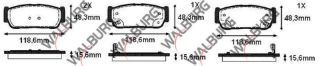 FREN BALATA ARKA İKAZLI HYUNDAİ SANTA FE (CM) 2.2 CRDI 2006-2012 / SANTA FE (CM) 2.7İ V6 2006-2012 / SSANGYONG KYRON 2.0 XDI 4WD 2005-2011 / RODIUS I 2.7 XDI 4WD 2005-2013 resmi