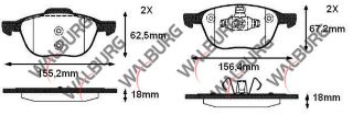 FREN BALATA ÖN FORD FOCUS II 1.6İ 2004-2011/ FOCUS II 1.6 TDCI 2004-2011/ C-MAX I 1.6 TDCI 2007-2011/ FOCUS III 1.6 TDCI 2011-2015/ KUGA I 1.6 2008-2013/ MAZDA 3 1.4İ 2003-2009/ S40 II 1.6İ 2004-2012 resmi