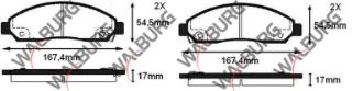 FREN BALATA ÖN İKAZLI İSUZU D-MAX (8DH) 2.5 D - 2.5 DITD - 3.0 D 2002-2009 resmi