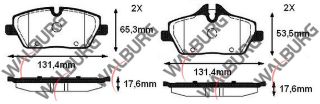 FREN BALATA ÖN İKAZLI BMW 1 SERISI (E87) 116 İ 2003-2012 / 118 İ 2003-2012/ 118 D 2003-2012 / MİNİ COOPER ONE 1.6İ 2010-/ MİNİ COOPER ONE 1.6İ 2010-/  MİNİ COOPER ONE 1.6 D 2010- resmi