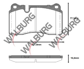 FREN BALATA ÖN İKAZLI VOLKSWAGEN TOUAREG 3.0 V6 TDI 2002-2010/ TOUAREG 3.6 V6 FSI 2002-2010/ TOUAREG 3.2İ V6 2002-2010/ TOUAREG 4.2 V8 2002-2010/ TOUAREG 5.0 V10 TDI 2002-2010 resmi