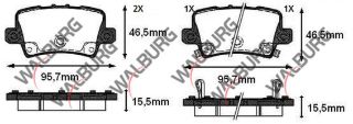 FREN BALATA ARKA İKAZLI HONDA CİVİC VIII 1.4 2005-2012 / HONDA CİVİC VIII 1.8 2005-2012 resmi