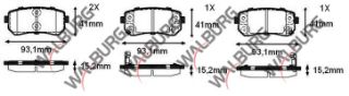 FREN BALATA ARKA İKAZLI HYUNDAİ ACCENT ERA 1.5 CRDI - 1.6 CVVT 2006-2012/ I30 1.6 CRDI 2007-2011/ I20 1.4 CRDI 2008-2015/ KİA RİO II 1.5 CRDI 2006-2011/CEE'D 1.6 CRDI 2006-2012/ SPORTAGE 1.6 GDI 2010- resmi