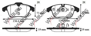 FREN BALATA ÖN FISLI CITROEN C5 III (RD) 1.6 HDI 2008-2015/ MONDEO IV 2.0İ 2007-2014/ MONDEO IV 1.6 TDCI 2007-2014/ FREELANDER II 2.2 TD4 2006-2014/ S60 II 1.6 D 2010-/ JAGUAR XK 4.2İ 2006- resmi