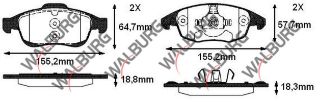 FREN BALATA ÖN PEUGEOT PARTNER TEPEE 1.6 HDI 75 HP 2008-/ CITROEN BERLİNGO 1.6 HDI 2008-/ C4 G.PICASSO 1.6 HDI 2006-/ C4 PICASSO 1.6 HDI 2006-2013/ C4 1.6 HDI 2009-/ DS4 1.6 E-HDI 2011-/ C4 1.6 2009- resmi