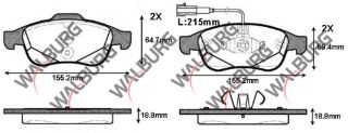 FREN BALATA ÖN CIFT FISLI ALFA ROMEO GIULIETTA (940) 1.4 TB 2010- / GIULIETTA (940) 1.6 JTD 2010- resmi