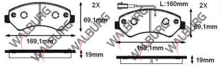 FREN BALATA ÖN CIFT FISLI FIAT DUCATO III 2006- / PEUGEOT BOXER III 2006-/ CITROEN JUMPER III 2006-/ KARSAN JEST 2012- resmi