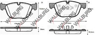 FREN BALATA ÖN İKAZLI BMW X5 (E70) 3.0 D 2007-2012 / BMW X5 (E70) 3.0 SI 2007-2012 / BMW X5 (E70) 3.0 SD 2007-2012 / X6 (E71,E72) 3.0 D 2008- resmi