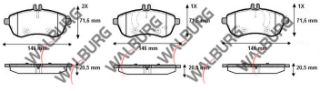 FREN BALATA ÖN İKAZLI MERCEDES C SERISI (W204) C 180 2007-2014/ C 200 CDI 2007-2014/ C 200 2007-2014/ C 220 CDI 2007-2014/ C SERISI (S204) C 200 CDI 2007-/ C 200 2007-/ C 220 CDI 2007-/C 250 CDI 2007- resmi