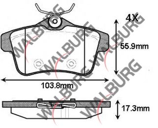 FREN BALATA ARKA PEUGEOT 3008 1.6 VTI 2009-/ 3008 1.6 HDI 2009- / 5008 1.6 HDI 2009- / CITROEN DS4 1.6 E-HDI 2011- / DS5 1.6 E-HDI 2011- / C4 (B7) 1.6 2009-/ DS4 1.6 THP 2011- resmi