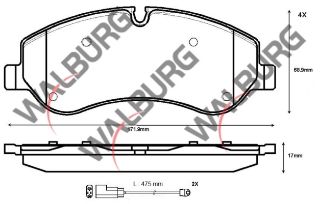 FREN BALATA ÖN FISLI FORD TRANSİT CUSTOM (V362) 2.2 TDCI 2012-/ TRANSİT (V363) 2.2 TDCI 2014- resmi