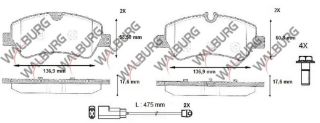 FREN BALATA FISLI ARKA FORD TOURNEO CUSTOM (V362) 2.2 TDCI 17.6MM 2012- resmi