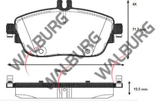 FREN BALATA ÖN MERCEDES A SERISI (W176) A 200 2012-/ A 180 2012-/ B SERISI (W246) B 160 2011-/ B 180 2011- / GLA SERISI (X156) GLA 200 CDI 2013-/ GLA 200 2013-/ CLA COUPE (C117) 200 2013- resmi