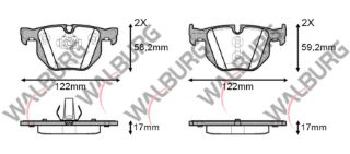 FREN BALATA ARKA BMW X5 (E70) 3.0 SI 2007-2012 / (E70) 3.0 D 2007-2012 / (E70) 4.8İ 2007-2012 / (E70) 4.4İ 2007-2012 / (E70) 3.5 XD 2007-2012 resmi