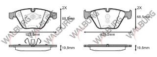 FREN BALATA ÖN BMW 3 SERISI (E90) 318 İ 2005-2011 / (E90) 320 İ 2005-2011 / (E90) 320 D 2005-2011 / (E90) 325 D 2005-2011 resmi