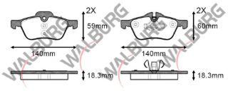 FREN BALATA ÖN MİNİ MİNİ (R50,R53) COOPER 1.6İ 16V 18.30MM 2001-2006 resmi