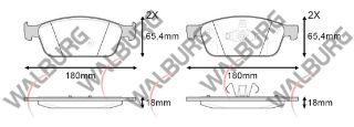 FREN BALATA ÖN FORD TOURNEO CONNECT 1.6 TDCI 2013- / TRANSİT CONNECT 1.6 TDCI 2013- / KUGA II 2.0 TDCI 2013- resmi