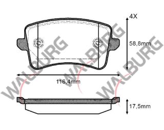 FREN BALATA ARKA A4 1.8 TFSI 2007-2015/ 2.0 TDI 2007-2015/ 3.0 TDI 2007-2015/ A5 (8T3) 1.8 TFSI 2007-2017/ 3.0 TDI 2007-2017/ 3.0 TFSI 2007-2017/ Q5 (8R) 2.0 TFSI 2008-/ 2.0 TDI 2008-/ 3.0 TDI 2008- resmi