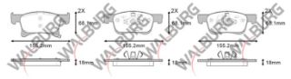 FREN BALATA ÖN İKAZLI OPEL CORSA E 1.3 CDTI 15 JANT 2014- / CORSA E 1.2 2014- / CORSA E 1.4 2014- / ADAM 1.2 2013- / ADAM 1.4 2013- resmi