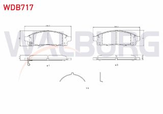 FREN BALATA ÖN İKAZLI TEL DELIKLI MİTSUBİSHİ L 200 2.4 DI-D 2015- / FIAT FULLBACK PİCK-UP 2.4 D 2016- resmi