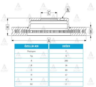 FREN DİSKİ ELANTRA 04-06  SONATA 02-05  MEGANTIS 04-06  ÖN HAVALI 280-4 resmi