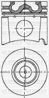 PISTON + SEGMAN 84.450MM STD 20 T2N FREELANDER I (L314) 2.0 DI 96>06 resmi