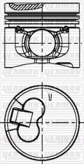 PİSTON+SEGMAN STD NPR SEGMANLI 1-3 L200 MAGNUM 4D56T 32 MM PIM 91.1MM TAKIM resmi