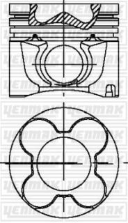 X MOTOR PİSTON SEGMAN STD ASTRA-OMEGA-VECTRA-ZAFİRA 2.0 16V X2.0 DTL/Y2.0DTL 83.98MM TAKIM resmi