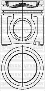 MOTOR PİSTON SEGMAN STD Ç: 131 D12C EURO3 . D12D EURO3 . D12 EURO2 . DH12D EURO3 TAKIM resmi