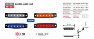 PARMAK LAMBA 6 LEDLİ MAVI 24V resmi