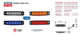 PARMAK LAMBA 6 LEDLİ SARI 24V resmi