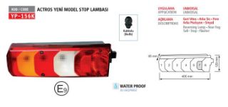 STOP LAMBASI SOL KABLOLU MERCEDES ACTROS MP4-MP5 / AROCS / ANTOS / ATEGO 3 resmi