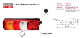 STOP LAMBASI SOL SOKETLI PLAKALI MERCEDES ACTROS MP4-MP5 / AROCS / ANTOS / ATEGO 3 resmi