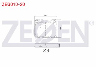 FREN BALATA ÖN MERCEDES 200 (W123) 2.0 D 1977-1985 / MERCEDES 200 (W123) 2.5 D 1977-1985 / MERCEDES 200 (W123) 2.5 1977-1985 resmi