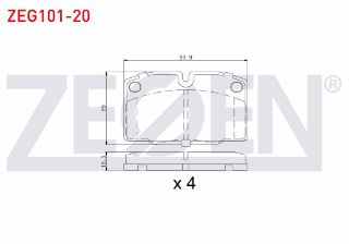 FREN BALATA ÖN OPEL VECTRA A 1.4 1988-1995/ VECTRA A 1.6 1988-1995/ VECTRA A 1.8 1988-1995/ CORSA A 1.2 1983-1993/ CORSA A 1.4 1983-1993/ VECTRA A 1.7 D 1988-1995/ TIGRA A 1.6 16V 1994-2000 resmi