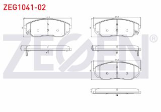 FREN BALATA ÖN İKAZLI KİA SORENTO I (JC) 2.4İ 2002-2009 / KİA SORENTO I (JC) 2.5 CRDI 2002-2009 resmi