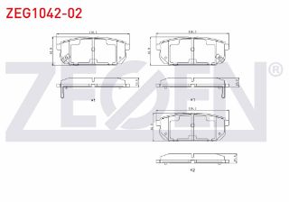 FREN BALATA ARKA İKAZLI KİA SORENTO I (JC) 2.4İ 2002-2009 / KİA SORENTO I (JC) 2.5 CRDI 2002-2009 resmi