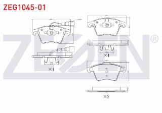 FREN BALATA ÖN FISLI VOLKSWAGEN TRANSPORTER V 1.9 TDI 2003-2011 / TRANSPORTER V 2.5 TDI 2003-2011 / TRANSPORTER VI 2.0 TDI 2009- / TRANSPORTER VI 2.0 TDI BITDI 2009- resmi