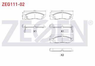 FREN BALATA ÖN İKAZLI SUZUKİ MAHRUTİ 0.8İ 1986-1993 / SUZUKİ CARRY (ED) 0.8 1980-1999 / SUZUKİ ALTO II (EC) 0.8 1986-1993 resmi