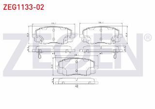 FREN BALATA ÖN İKAZLI KİA PICANTO (BA) 1.25 2004-2011 / PICANTO (BA) 1.1İ 2004-2011 / HYUNDAİ I10 (PA) 1.1İ 12V 2008-2013 / I10 (BA) 1.0 D-CVVT 2013- /  I10 (BA) 1.2 D-CVVT 2013- resmi