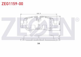 FREN BALATA ARKA LAND ROVER RANGEROVER III 3.0 TD 6 2002-2012 / LAND ROVER DISCOVERY (TAA) 2.7 TD 2004-2010 resmi