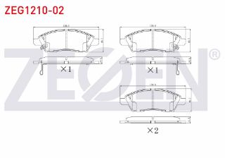 FREN BALATA ÖN İKAZLI TEL DELIKLI NİSSAN MİCRA IV (K13) 1.2 2010- / NİSSAN NOTE (E12) 1.5 DCI 2013- / NİSSAN NOTE (E12) 1.6İ 16V 2013- resmi