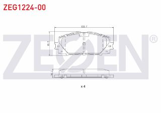 FREN BALATA ÖN TOYOTA YARİS (P9) 1.0 VVT-I 2006-2010 / YARİS (P9) 1.33 VVT-I 2006-2010 resmi