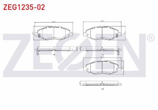 FREN BALATA ÖN İKAZLI TOYOTA HI-LUX PİCK UP 2.5 D 2005-2011 / HI-LUX PİCK UP 2.5 D-4D 2005-2011 resmi