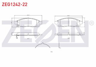 FREN BALATA ÖN İKAZLI TEL DELIKLI MİTSUBİSHİ L 200 2.4 DI-D 2015- / FIAT FULLBACK PİCK-UP 2.4 D 2016- resmi